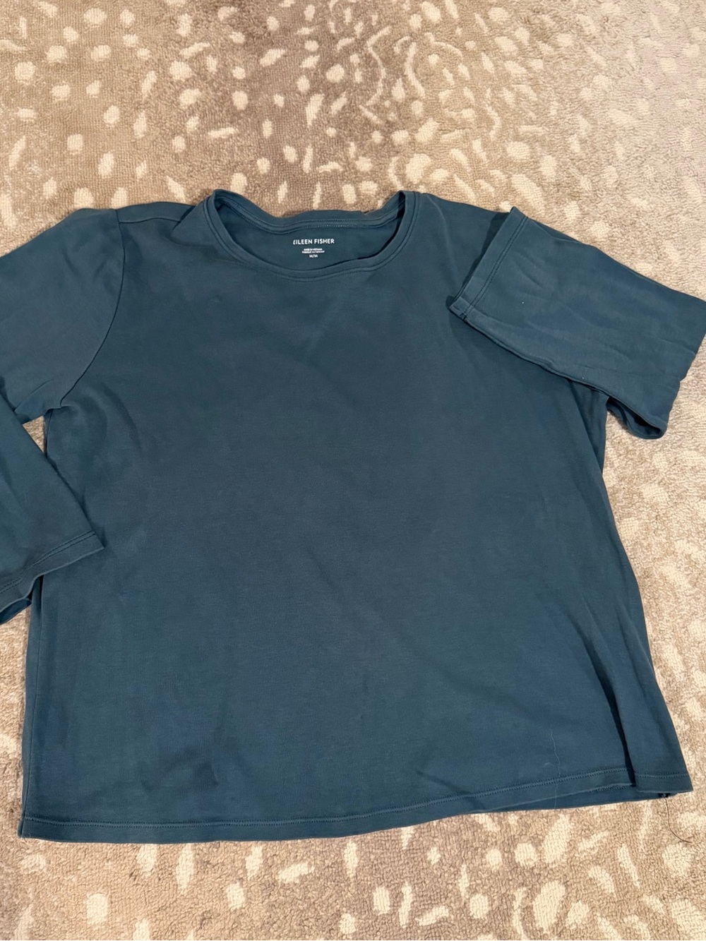 EILEEN FISHER  Teal Crewneck Shirt women’s M